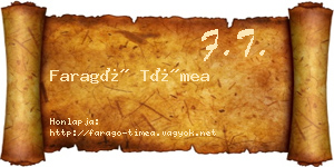 Faragó Tímea névjegykártya