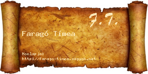 Faragó Tímea névjegykártya