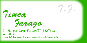 timea farago business card